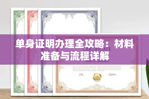 全国单身证明办理全攻略:材料准备与流程详解